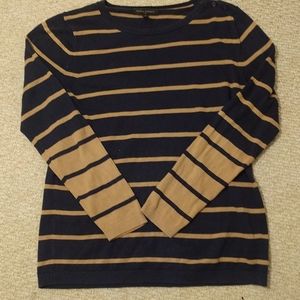 Banana Republic Striped Long-Sleeved Top
